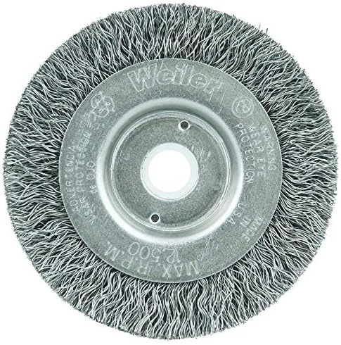 Weiler 00234 3" Narrow Face Crimped Wire Wheel, .0118" Steel Fill, 1/2"-3/8" Arbor Hole, Made in the USA (Pack of 2)