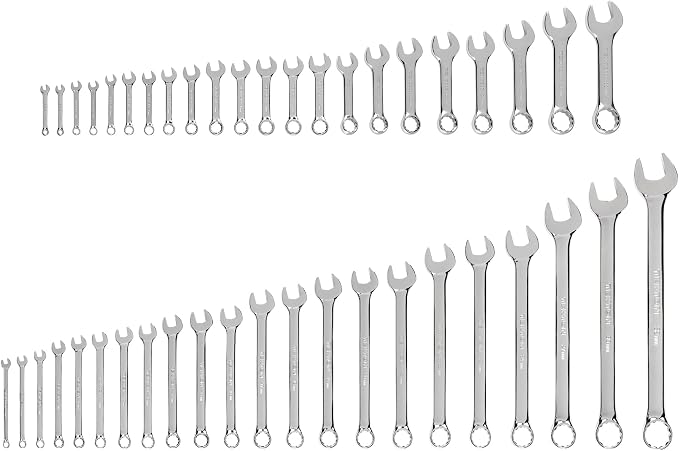 TEKTON Stubby and Standard Combination Wrench Set, 44-Piece | WCB90907