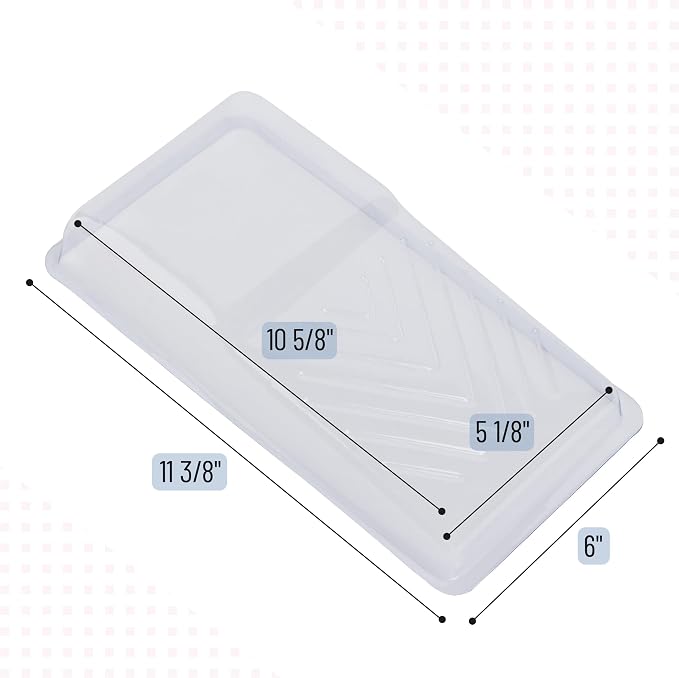 Bates- Paint Tray Liner, 4 Inch, 80 Pack, Clear, Plastic Disposable Paint Tray for Painting Walls