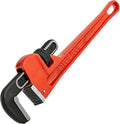 Jetech 10-inch Heavy Duty Straight Pipe Wrench, Adjustable Aluminum Plumber with Floating Hook Jaw and I-Beam Handle, Red