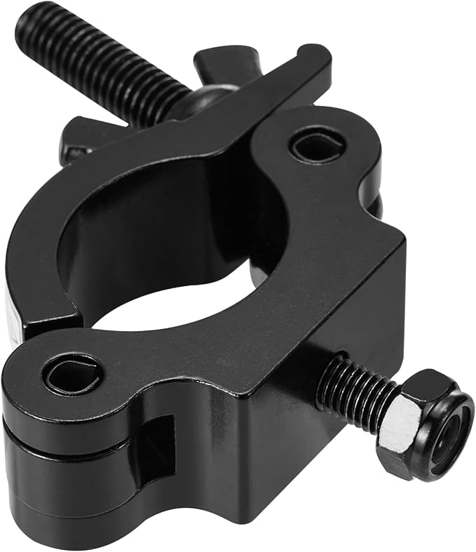 MFL. Heavy Duty Truss Clamp, 660 lb Aluminum Alloy DJ Light Clamps, Fits 1.5-2.0 Inch Truss for Stage Lighting Projector Par Lights, TUV Certificated ID: 50393001, Black, Pack of 4