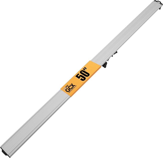 ProGrip GCX Edge 50 Inch Clamp Guide Modular Extendable Track for Circular Saws, Routers & Jigsaws –Aluminum Cutting Guide with Locking Handle