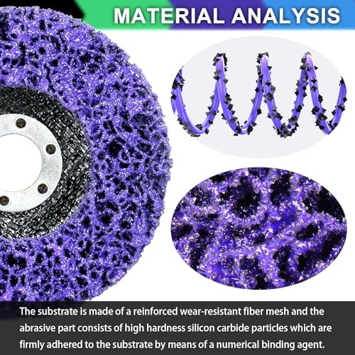 12-Pack Paint Stripper Discs for Angle Grinder, 4-1/2" x 7/8" - Multi-Surface Rust, Paint, and Oxide Removal Wheels for Metal and Wood