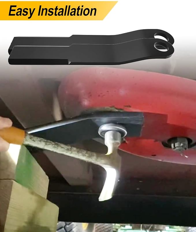 PWSLKO 2PCS 8MM Brush Cutter Blades Compatible with AGT-RC72 EXRC54, Fit for Most Skid Steer Brush Cutters with 30MM Center Hole, Heavy Duty Spring Steel Rotary Mower Blades