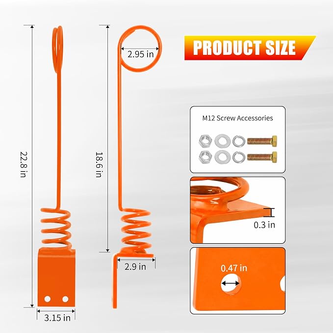 1PC Orange Hydraulic Hose Holder for Tractor 0.3" Thick Plate