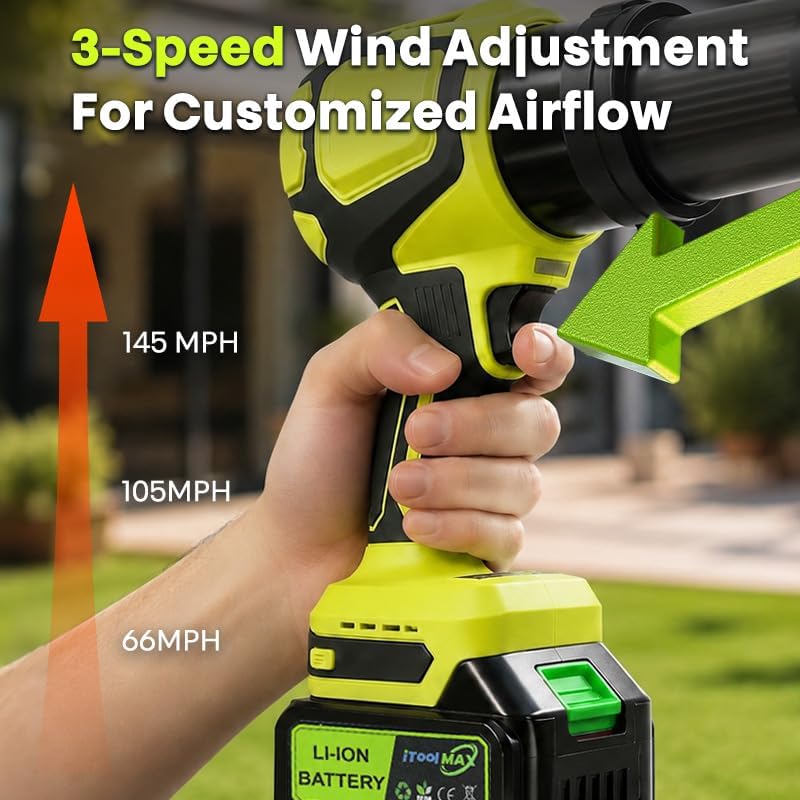Leaf Blower Cordless, 2-in-1 Mini Leaf Blower & Vacuum with 2 Batteries