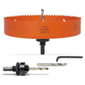 7.5 Inch Hole Saw with Arbor for Metal Wood Plastic, 7-1/2 in Bi-Metal Hole Cutter for Different Project with Smooth and Flat Drilling Edge, Fast Chip Removal,Lighter and Portable