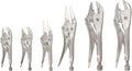 TEKTON Locking Pliers Set, 6-Piece (Straight Jaw, Curved Jaw, Long Nose) | PLK99903