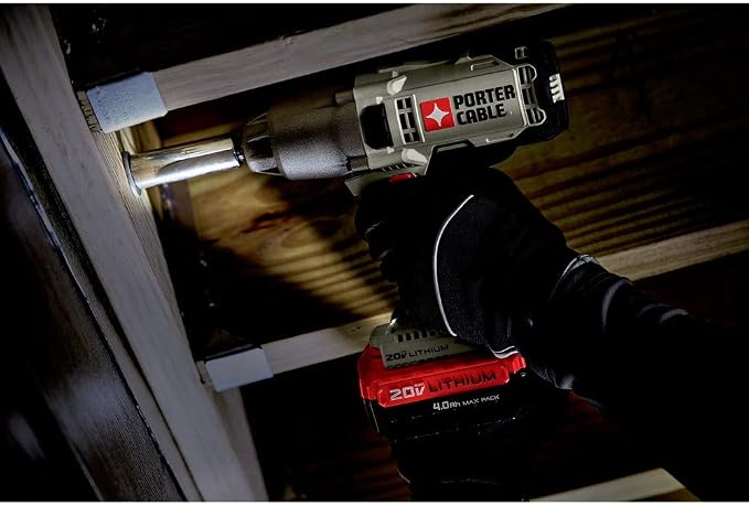 PORTER-CABLE 20V MAX Impact Wrench, 1/2-Inch (PCC740LA)
