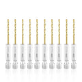 amoolo 5/64 Hex Shank Drill Bits, 10Pcs Titanium HSS Twist Impact Drill Bit Set for Metal, Steel, Wood, Plastic, Quick Change Design
