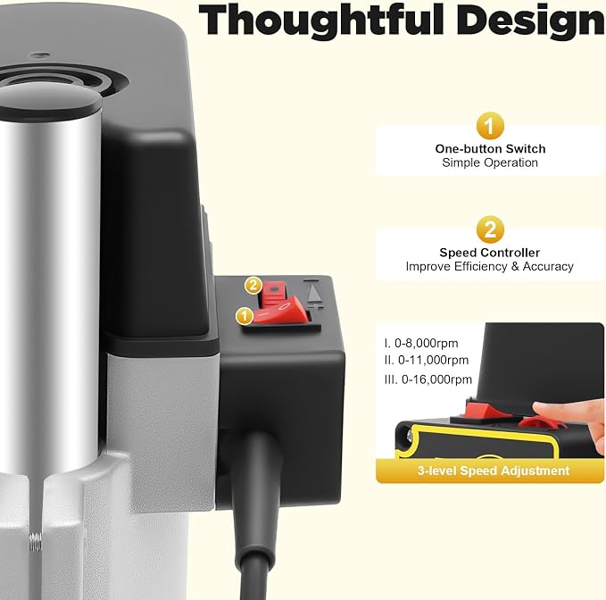 Mini Drill Press, 110V Portable Bench Drill Machine | 3-Speed Pillar Drill, Precision Mini Drilling Tool for Jewelry Making, DIY Crafts, Wood, Acrylic and Plastic