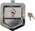Buyers Products L8816 Folding T-Handle Latch – Stainless Steel Lock for Truck Tool Box, Trailer Tool Box, Cabinets, Storage Chests – Adjustable Cam, Water-Tight, Heavy-Duty Door Lock, Includes Key Set