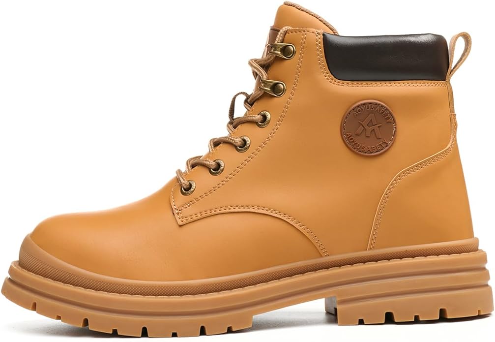 Work Boots for Men,Lightweight Breathable High Top Steel Toe Boots,Indestructible Steel Toe Shoes,Non Slip Safety Work Shoes.