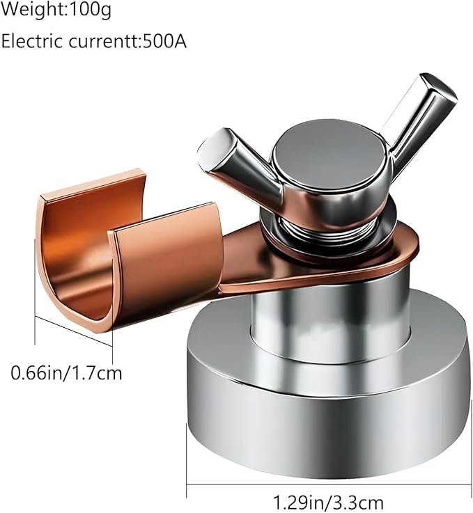 2 Pack Magnetic Welding Ground Clamp –2025 New Strong Welding Magnets Clamp Tool for Efficient Weld Support Cutting and Connection, Welder's Essential Tool(2, Large)
