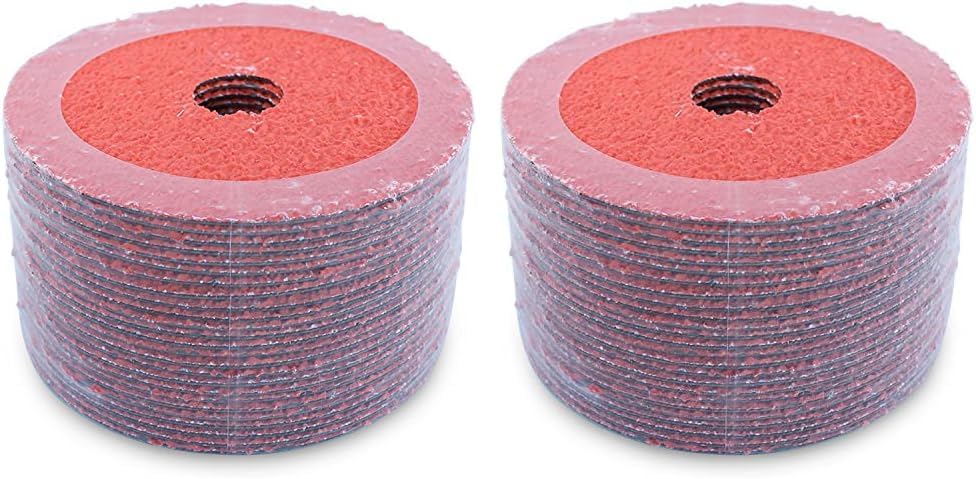 BHA 5" x7/8" Ceramic Resin Fiber Discs, 24 Grit - 50 Pack