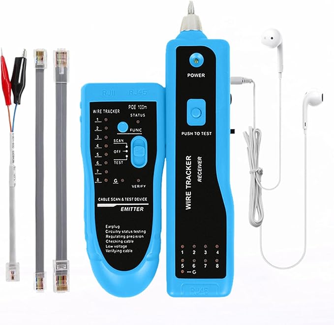 Gaobige Network Tool kit, Cat6 Cat5e Cat5 Crimping Tool RJ45 Crimp Tool kit, Pass Through rj45 Crimper, Wire Tracker, 110/88 Punchdown Tool, Cat6 Pass Through Connectors