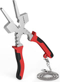 ARCCAPTAIN Measurable 8" Welding Pliers with Rentention Chain, All-In-One MIG Pliers with Anti-Rust and High-Carbon Steel, Great for Professional Welding