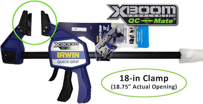 QC-Mate by XBoom Coupler (3/8" & 1/2" Duo-Jaw Set, 18” QC-Mate Clamp)