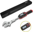 VANPO Digital HVAC Torque Wrench 2.2-44.2 ft.lb, 38mm Adjustable Jaw | 3-60 N.m Range, ±2% Accuracy, LED Buzzer Alert, 9x12mm Open End, Adjustable Digital Torque Wrench for Mini Split AC, Pipeline