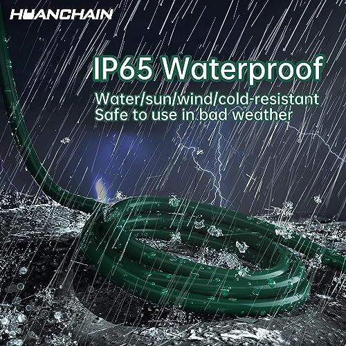 HUANCHAIN 16/3 Gauge Indoor Outdoor Green Extension Cord 150 ft Waterproof