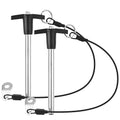 2 Pack T Handle Quick Release Pin 3/8 Inch Diameter,304 Stainless Steel Ball Locking Pin with Push Button Lanyard Usable Length 3.54"(9.5mm x 90mm)