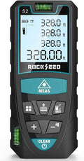 Laser Measure,RockSeed Digital Laser Distance Meter with 2 Bubble Levels,Portable M/in/Ft Unit Switching Backlit LCD and Measuring Distance/Area/Volume/Pythagorean