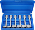 6PCS 1/2" Dr. L-Type Common Rail Injection Fuel Line Nut Socket Set | 12 14 16 17 18 19mm, 12 Point Open Socket Wrench Kit, Diesel Engine Temperature Removal, Exhaust Gas Temp Sensor Extractor