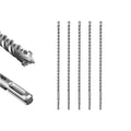 SALI 5PCS 1/2"*18" SDS Plus Rotary Hammer Drill Bit Concrete Drill Bit Kit Cross-Type Double Thread Carbide Material Suitable for Concrete, Brick, Cement Walls, Stone, Hammer Drill Bits for Concrete