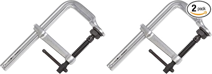 Wilton Heavy-Duty F-Clamp, 8" Opening, 5-1/2" Throat, 2660 Lbs. Clamping Force (Model GSM20) (Pack of 2)