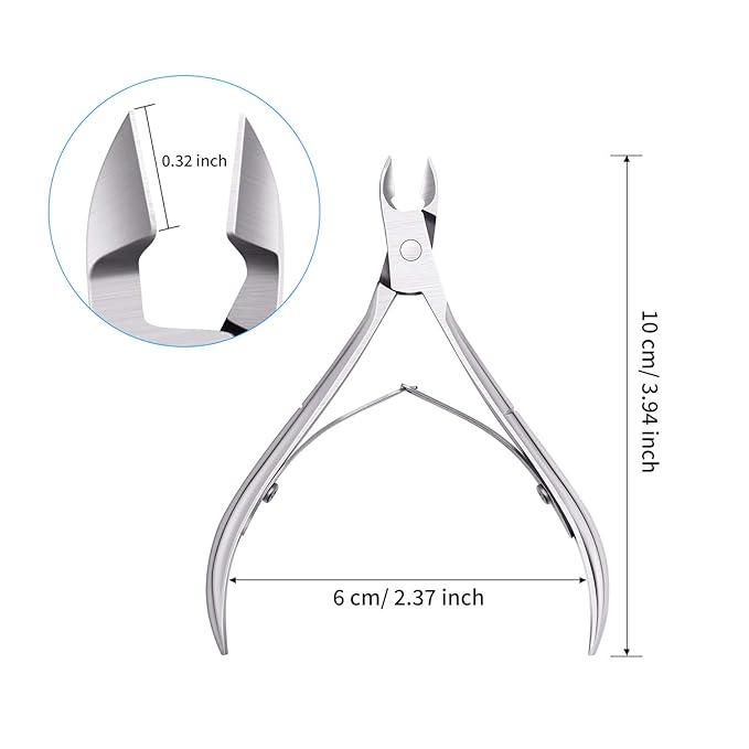Mudder 3 Pack Silver Cuticle Trimmer Nippers Cutter Tool Stainless Steel Nail Cuticle Scissors Remover with Pointed Blade Scissors Pedicure Manicure Tool for Fingernails and Toenails Nails Care