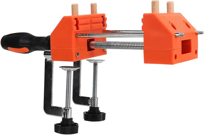 FTVOGUE Home Vise ABS and Stainless Steel Universal Bench Clamp Small Table Workbench Vise for Woodworking 3 in 1 Clamping Support with Wood Pins for Home DIY Users