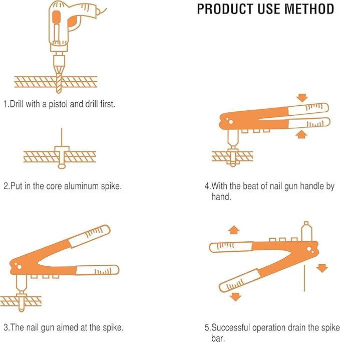 Arrow RHT300 One-Handed Swivel Rivet Tool, Manual Riveter for Metal, Fabric, Leather, and Auto Repair, Uses 1/8-Inch, 3/16-Inch, 5/16-Inch Rivets