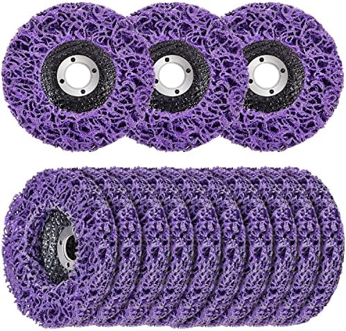 10 Pack Strip Disc Wheel for Angle Grinder Paint Rust Removal 4-1/2" x 7/8"