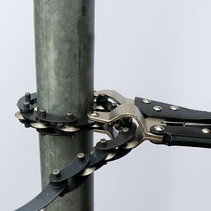 MacWork Tailpipe Cutter，Exhaust Tube Chain Cutter，Features Pipe Cutter Chain/Cutting Wheels，Black