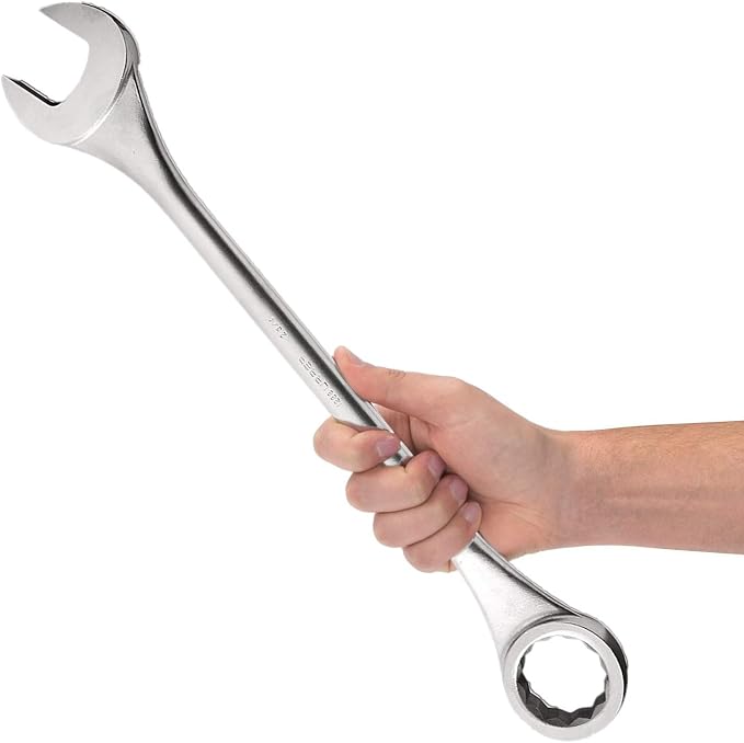 URREA 12-Point Combination Wrench - 2-9/16" Jumbo Mechanics Tool with Hot Drop Forged Construction & Satin Finish - 1282