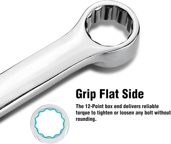 DURATECH 15mm Extra Long Ratcheting Wrench, Metric, CR-V Steel