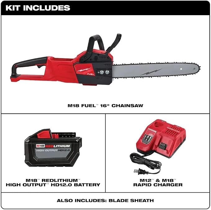 2727-21HD Power Saws for Milwaukee M18 16" Cordless Brushless Chainsaw Kit | Power Chainsaw