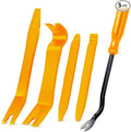 GOOACC 5 PCS Nylon Auto Trim Removal Tool Kit No-Scratch Removal Tool Kit for Car Clip Panel & Audio Dashboard Dismantle Yellow