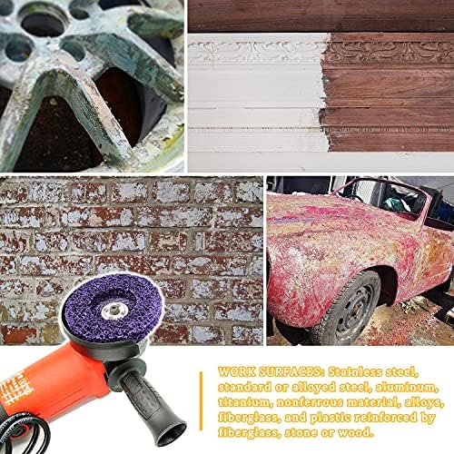 12 Pack 4" x 5/8" Strip Discs Stripping Wheel Fit Angle Grinder Clean and Remove Paint Coating Rust Welds Oxidation