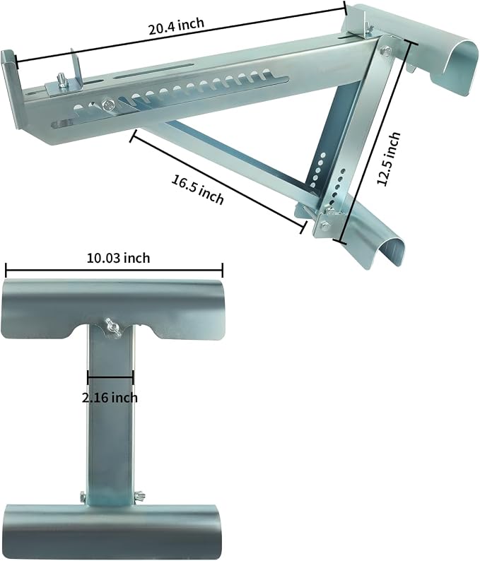 Ladder Jacks Scaffold Bracket - Two-Rung Short Body Extension Ladder Jack for Working 20 inch Stage 2 Pack