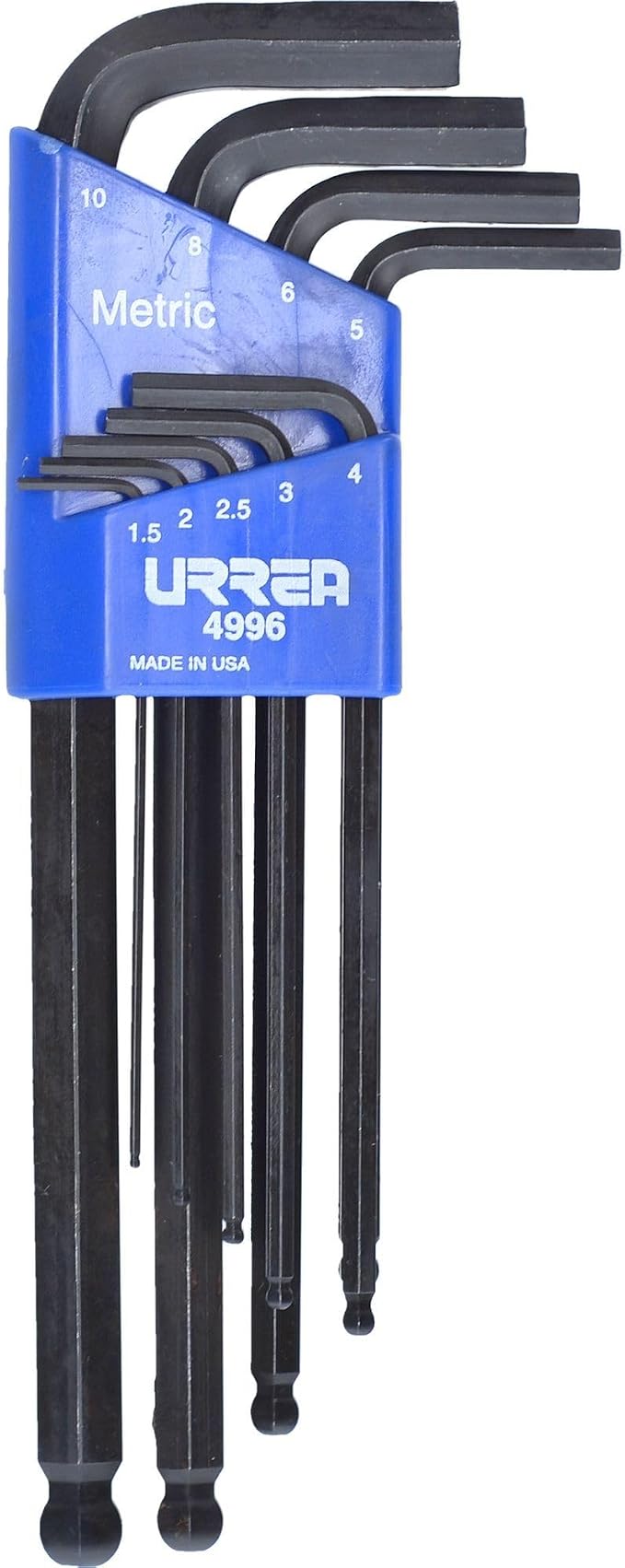 Urrea 49822 Ball L-Type Hex Key 2 Rack Set