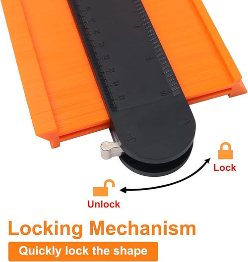 10 Inch Super Gauge Shape and Outline Tool, Contour Gauge Profile Tool with Lock, Measuring Tools Shape Duplicator Woodworking Tools