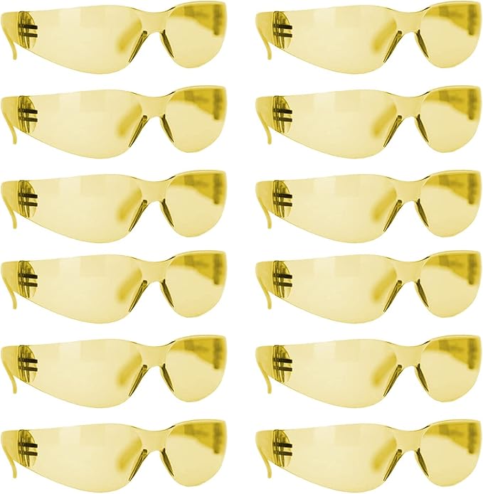 BISON LIFE Clear Safety Glasses – ANSI Z87.1 Scratch & Impact Resistant Wrap Around Eye Protection Goggles for Men & Women