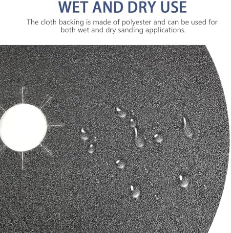 HUAALIUCHE Floor Sanding Disc Cloth-Backed Silicon Carbide，17" x 2" Holes for Concrete, Stone, 60 Grit, 6-Pack