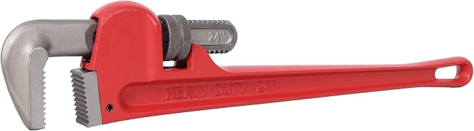 24-inch Pipe Wrench,Heavy-Duty Adjustable Straight Pipe Wrench,Reliable & Durable Cast Steel for Long-Lasting Pipe Maintenance