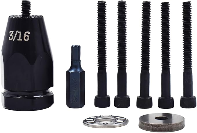 Pneumatic Rivet Nut Gun Air Rivet Nut Pull Setter Riveting Fastening Tool With 1/4 3/16 Riveting Mandrels Quick Change Locking Nozzle Bolts Adapter Drill For Air Rivet Nut Insert Installation Tool