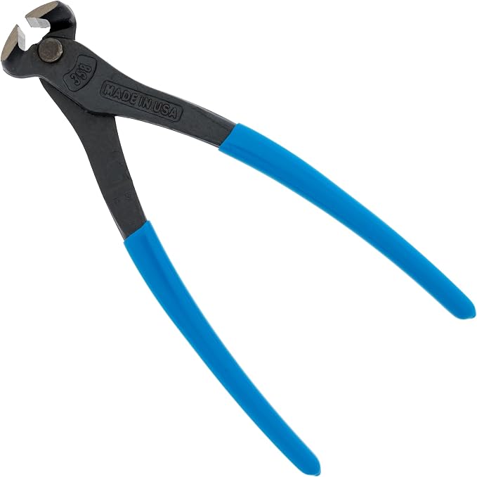 Channellock End Cutting Plier 358 - Blue Grip, Carbon Steel, Matte Finish - 8 in