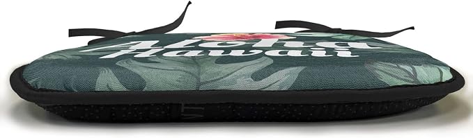 Lunarable Hawaiian Chair Cushion Pads Set of 8, Monstera Leaf Exotic Flourish Greenery Watercolor Effect, Anti-Slip Seat Padding for Kitchen & Patio, 16"x16", Hunter Green Pale Yellow