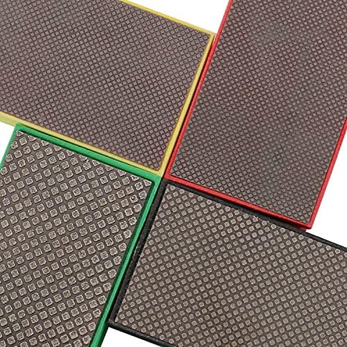 Diamond Hand Polishing Pads Foam Back Sanding Blocks for Sanding Ceramics Glass Tile Concrete Stone Marble Granite Grit 60