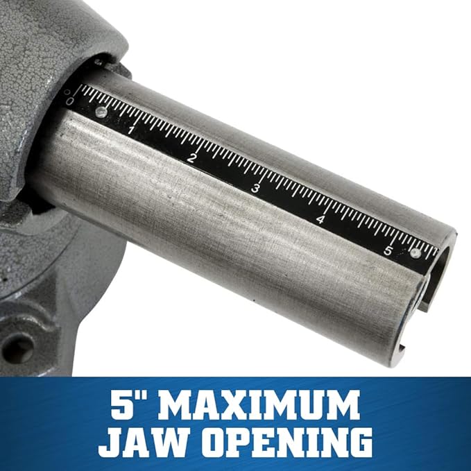 Wilton Multi-Purpose Bench Vise, 5-1/2" Jaw Width, 5" Max Jaw Opening, 2-3/4" Throat (Model 550P)